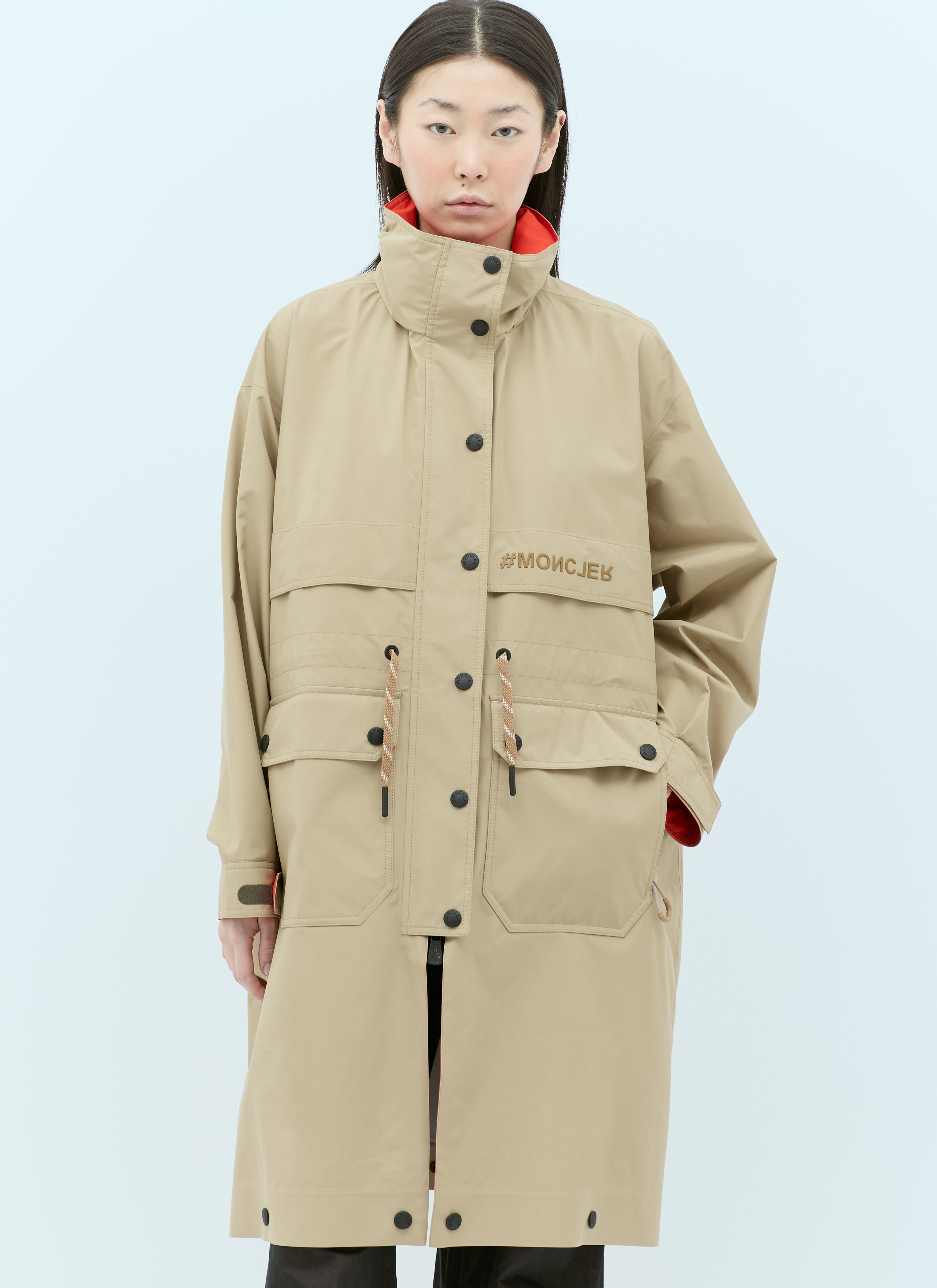 Moncler Grenoble Seigne Parka Coat Beige mog0255005