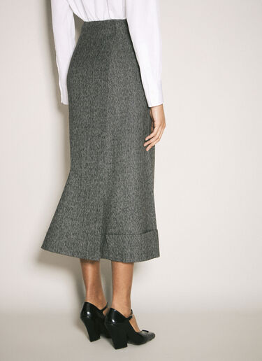 Prada Wool Maxi Skirt Grey pra0258057