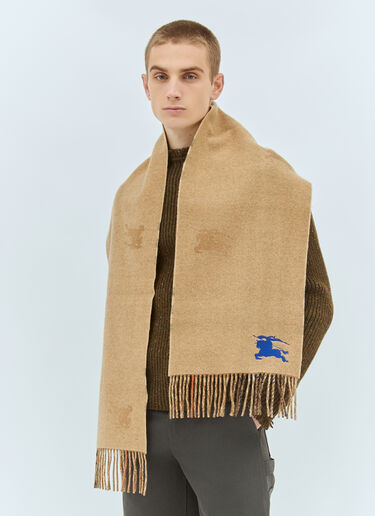 Burberry Reversible EKD Check Scarf Beige bur0157035