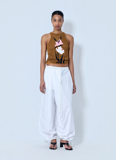 Marni Floral Intarsia Knit Top Camel mni0264005