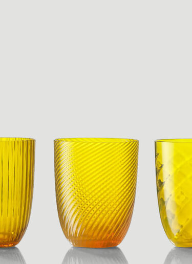 NasonMoretti Set of Six Idra Water Glass Yellow wps0644543