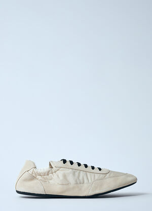 Prada Collapse Re-Nylon And Suede Sneakers White pra0260002