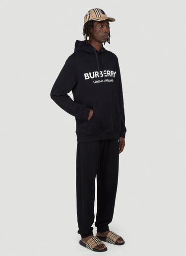 Burberry Logo Hooded Sweatshirt Black bur0140001
