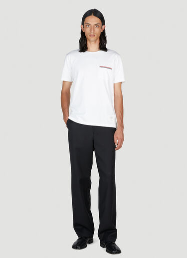 Thom Browne Stripe Pocket T-Shirt White thb0129006