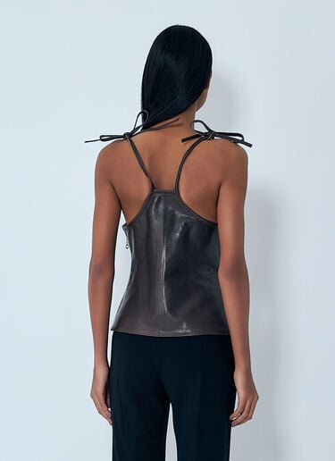 Our Legacy String Leather Tank Top Brown our0264017
