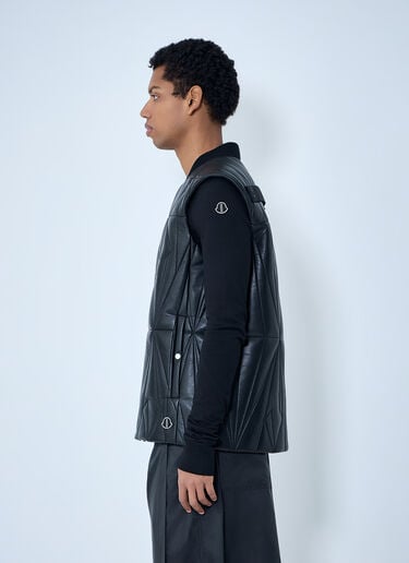 Moncler x Rick Owens Geocamo Flight Leather Hooded Gilet Black mcs0363008