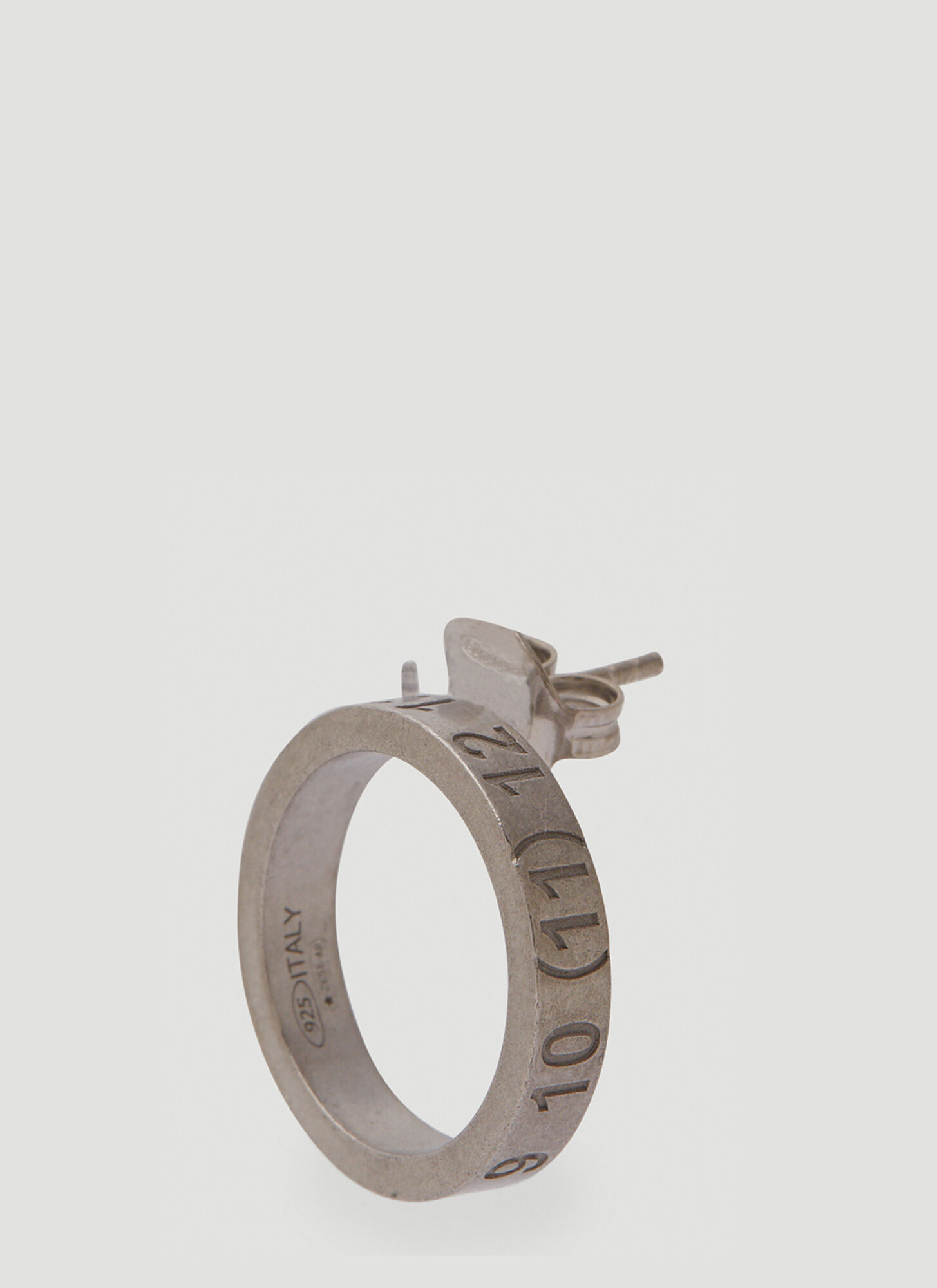 MAISON MARGIELA NUMBER ENGRAVED CIRCLE EARR