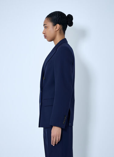 Dries Van Noten Double-Breasted Wool Blazer Navy dvn0264006