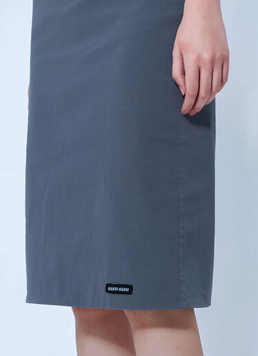 LN-CC® - Miu Miu: Straight Hem Midi Skirt - Grey Miu Miu Straight Hem Midi Skirt Grey miu0266121