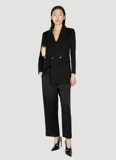 Saint Laurent 로고 프린트 팬츠 블랙 sla0251058