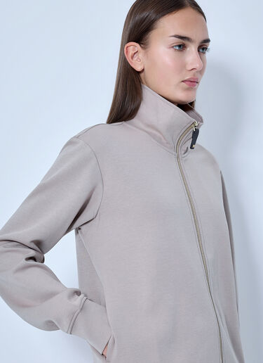LN-CC® - Max Mara: High-Neck Zip Sweatshirt - Beige Max Mara High-Neck Zip Sweatshirt Beige max0266111