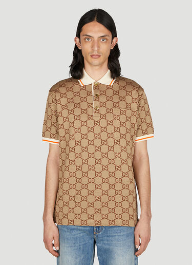 Gucci Interlocking GG Polo Shirt Brown guc0152293