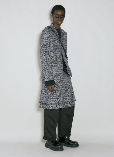Comme des Garçons Homme Plus 千鳥格子モノグラムブレザー グレー hpl0154001