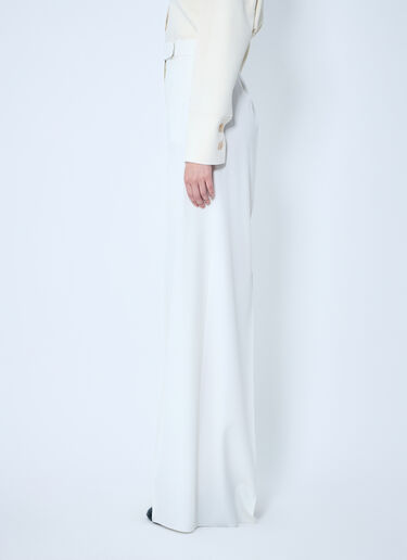 Max Mara Gabardine Wool Pants White max0259010