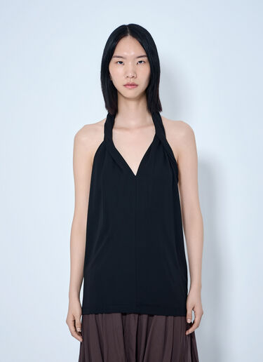Toteme Twisted Jersey Halter Top Black tot0265007