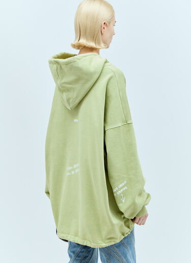 AVAVAV Cyrstal Embellished Hooded Sweatshirt Green ava0255001