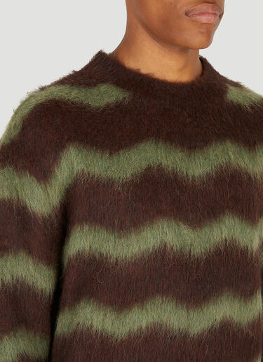 Acne Studios Striped Fuzzy Sweater Brown acn0148005