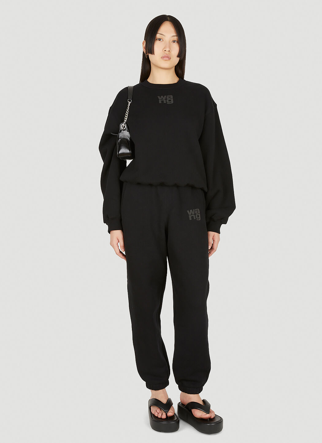Alexander Wang Logo Track Pants in Black LN CC