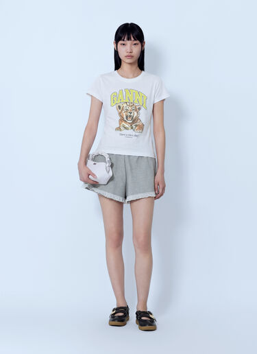 LN-CC® - GANNI: Isoli Shorts with Ruffles - Grey GANNI Isoli Shorts with Ruffles Grey gan0265015