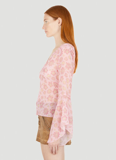 Guess USA Floral Chiffon Blouse Pink gue0250008