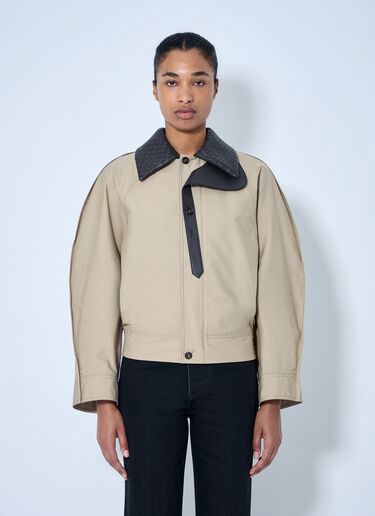 LN-CC® - Bottega Veneta: Quilted Collar Jacket - Beige Bottega Veneta Quilted Collar Jacket Beige bov0264041