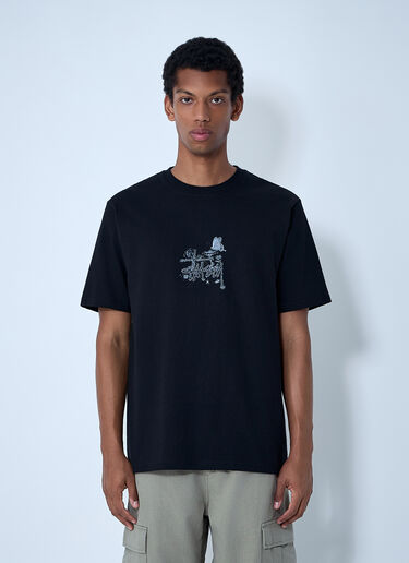 로고 모티프 티셔츠 Stüssy 로고 모티프 티셔츠 블랙 sts0161003