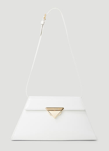 Prada Pattina Shoulder Bag White pra0254057