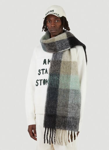 Acne Studios Check Scarf Green acn0346015