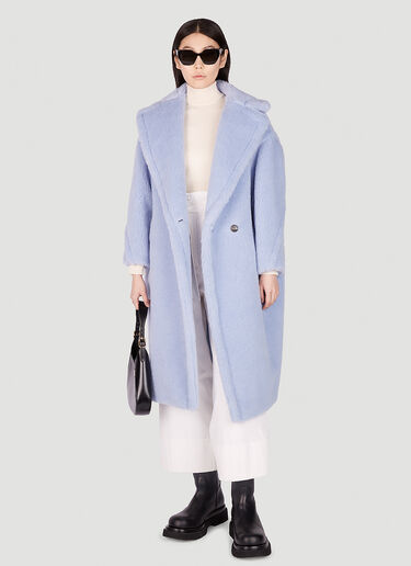 Max Mara Tedgirl Double Breasted Coat Light Blue max0251009