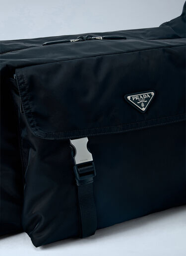 LN-CC® - Prada: Explore Re-Nylon and Leather Duffel Bag - Black Prada Explore Re-Nylon and Leather Duffel Bag Black pra0166019