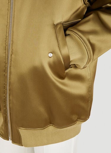 Gucci Logo Patch Bomber Jacket Green guc0250043