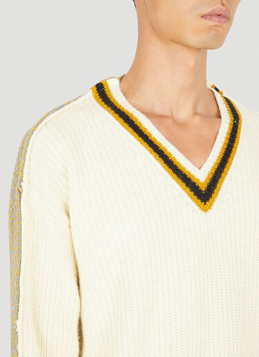 Marni Contrast Knit Sweater Cream mni0150013