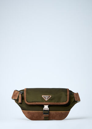 Prada Re-Nylon And Suede Belt Bag Brown pra0161018