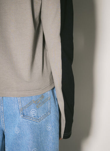 Martine Rose ロングスリーブシュリンクTシャツ グレー mtr0358009