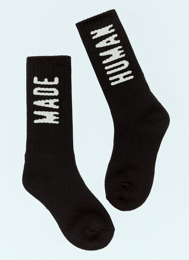 Human Made Logo Jacquard Socks Black hmd0156036