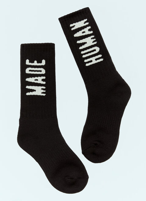 Human Made Logo Jacquard Socks Green hmd0154003