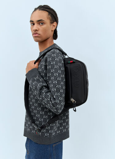 Gucci Embossed Logo Small Crossbody Bag Black guc0158026