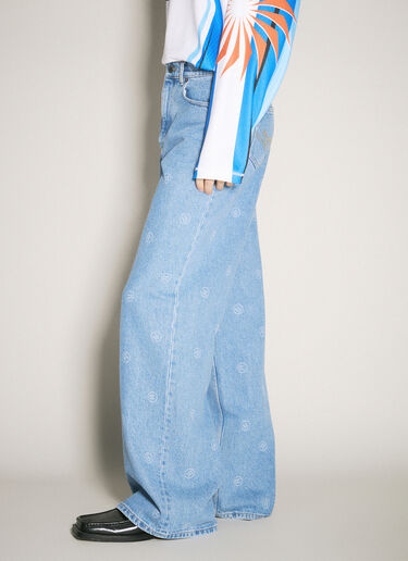 Martine Rose Extended Wide-Leg Jeans Blue mtr0358004