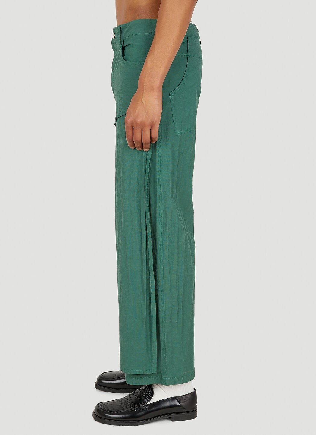Eckhaus Latta Panel Pants in Green | LN-CC