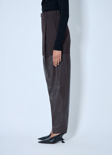 LN-CC® - Bottega Veneta: Contrast Panel Tailored Trousers - Brown Bottega Veneta Contrast Panel Tailored Trousers Brown bov0264042