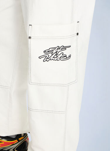 LN-CC® - Off-White: Script Gd Cot Cargo Pant - White Off-White Script Gd Cot Cargo Pant White ofw0164188