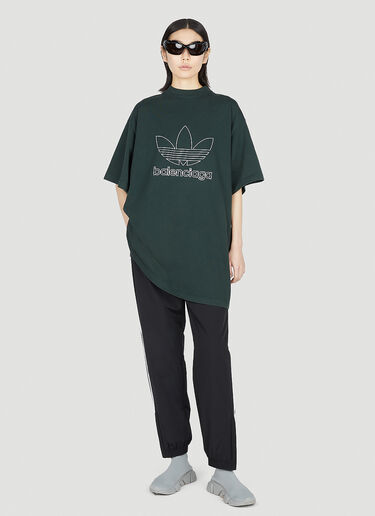 Balenciaga x adidas Logo Print T-Shirt Green axb0251009