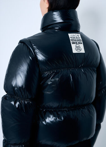 8 Moncler Palm Angels Noella Short Down Jacket Black mpa0259001