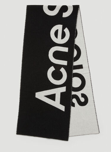 Acne Studios 徽标围巾 黑 acn0148076