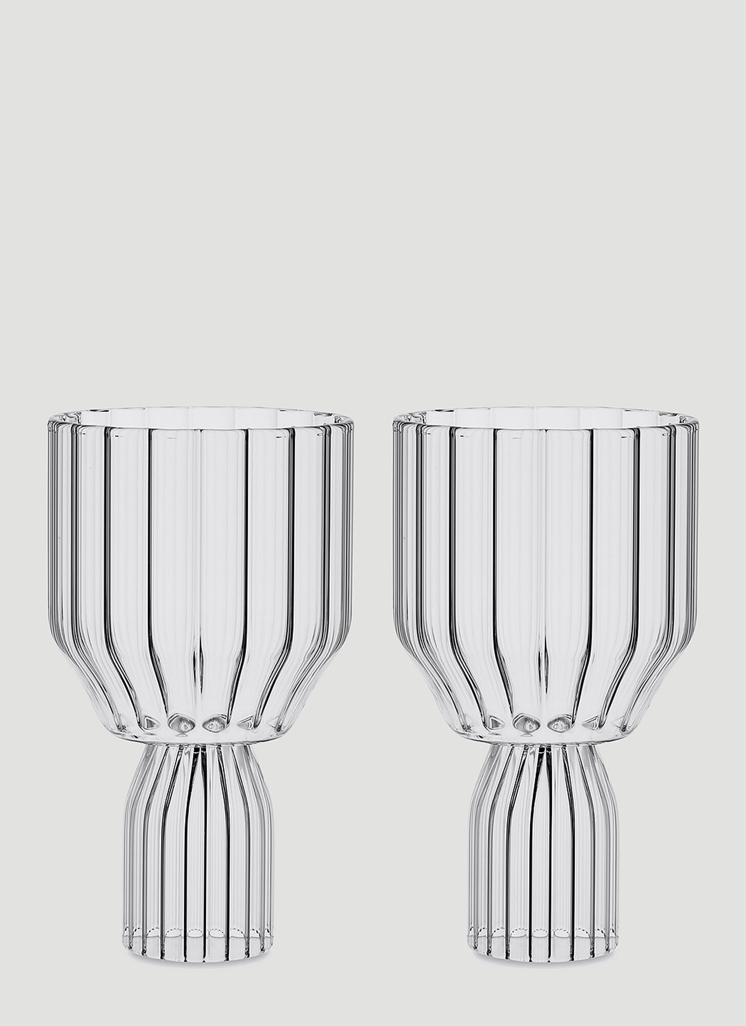 Fferrone Design Set Of Two Margot Red Wine Goblets Unisex Transparent