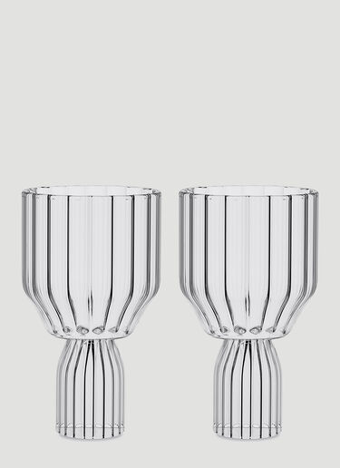 Fferrone Design Set of Two Margot Red Wine Goblets Transparent wps0644564