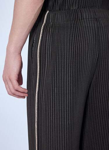 Homme Plissé Issey Miyake Embroidery Stripes Pants Brown hmp0166018