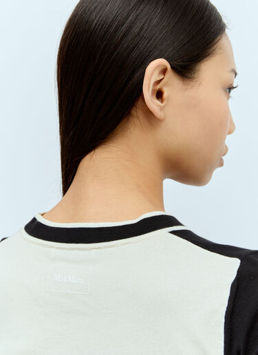 대조적인 니트 크롭 탑  Max Mara 대조적인 니트 크롭 탑  블랙 max0256009