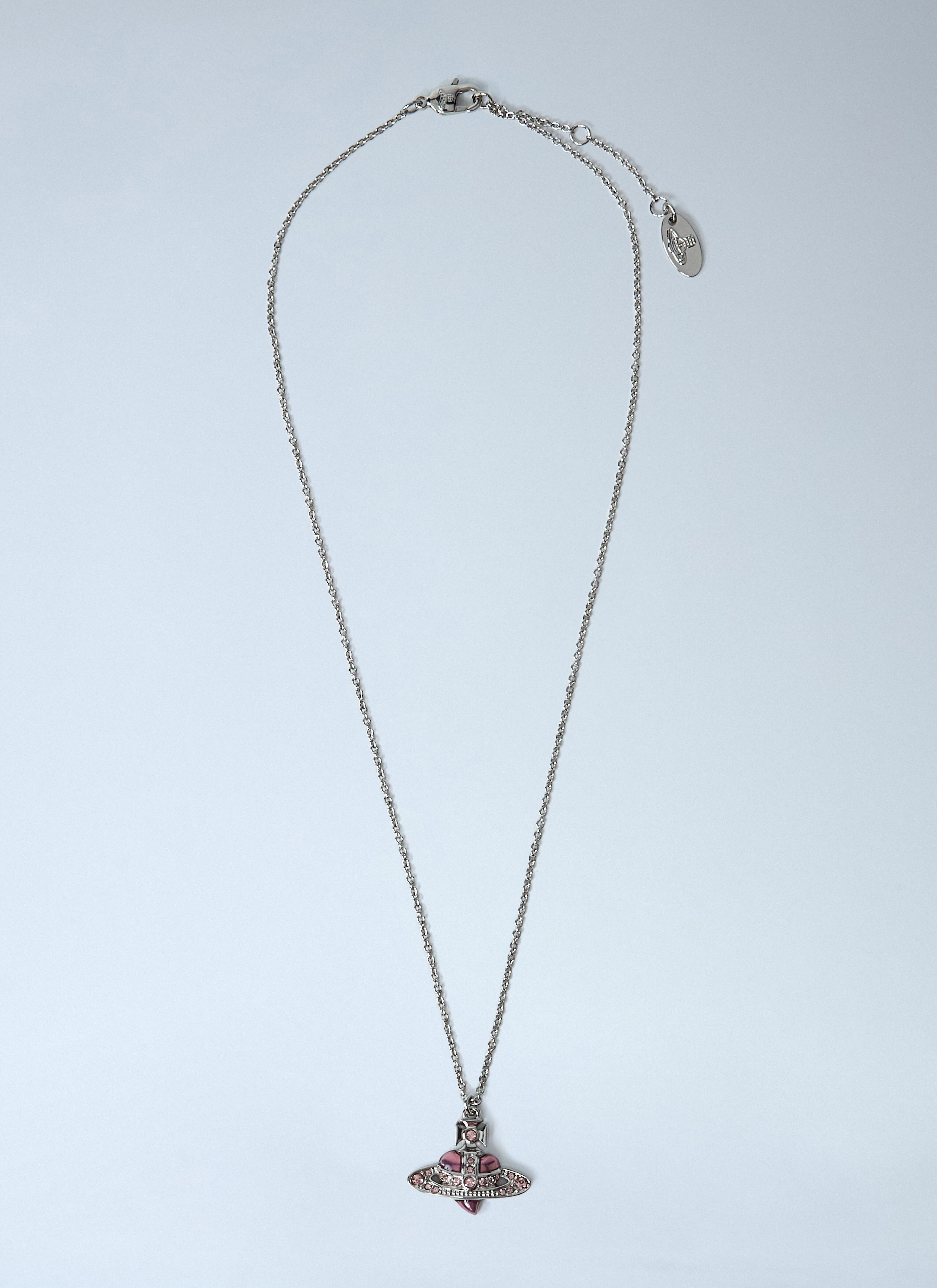 Vivienne Westwood New Diamante Heart Pendant en Silver pour femme