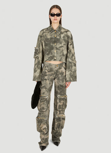 Blumarine Camouflage Cargo Jacket Green blm0252002